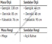Ahşap Masa Takımı