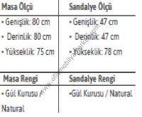Ahşap Salon Yemek Masası Takımı Kare