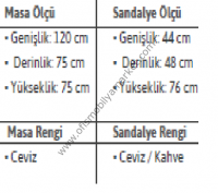Ahşap Yemek Masası ve Sandalye Takımı