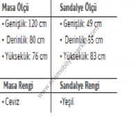 Ahşap Yemek Masası ve Sandalye Takımı