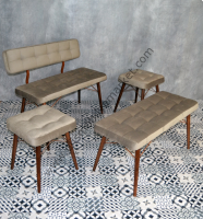 Bench Takımı Ahşap Ayaklı