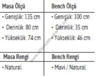 Bentli Ahşap Yemek Masası Takımı