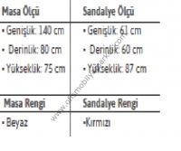 Çapraz Ayaklı Ahşap Masa Takımı