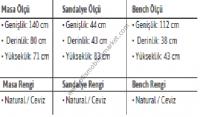 Ceviz Masa Sandalye Takımı