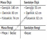 Çubuklu Yemek Masası Takımı