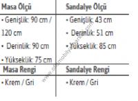 Dekoratif Ahşap Masa Takımı