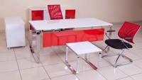 Büro Masa Takımı Eliza Kırmızı Beyaz