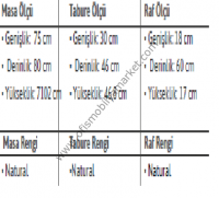 Raflı Masa Tabure Seti