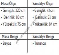 Renkli Yemek Masası Takımı